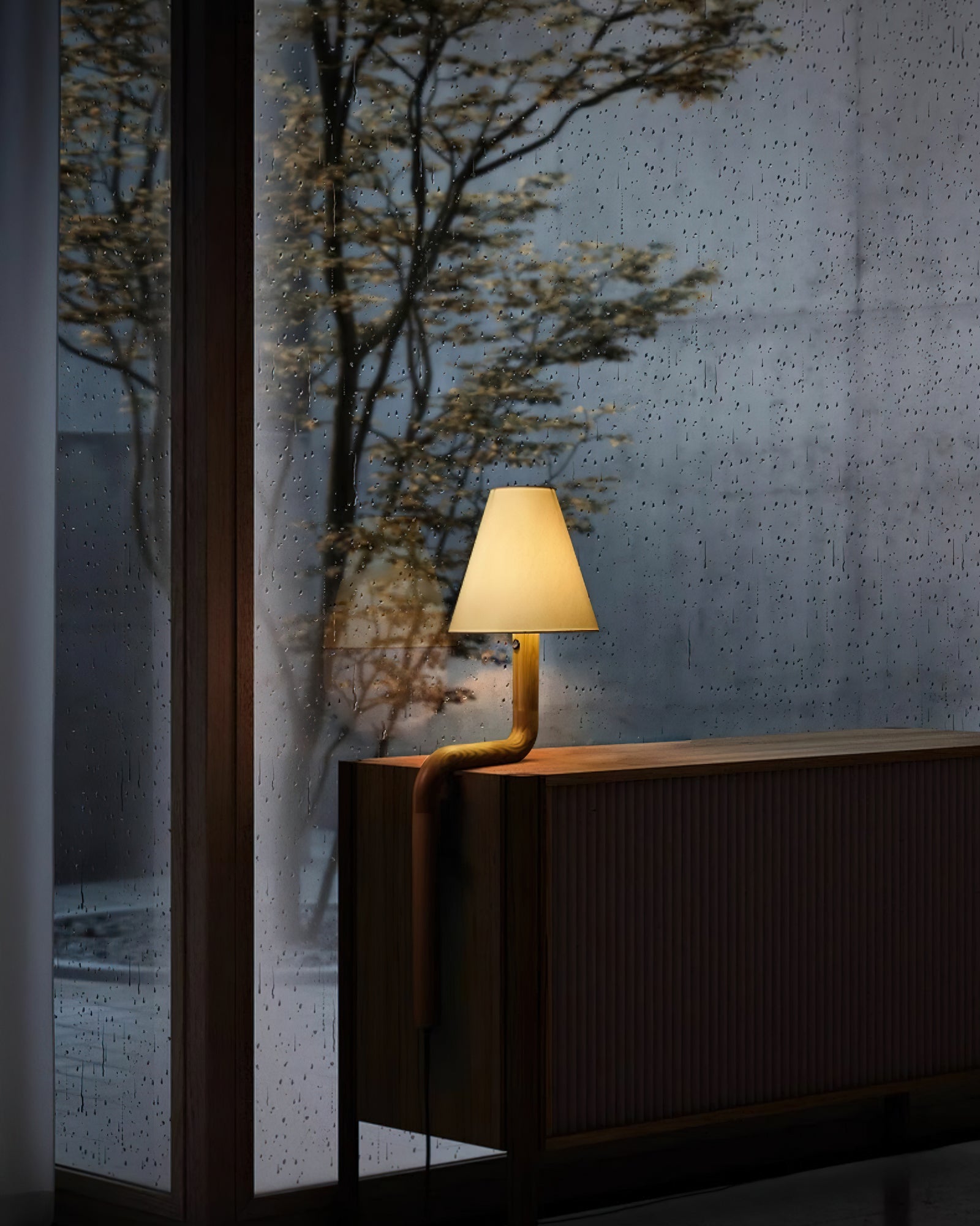 Syleielle Bend Wood Table Lamp