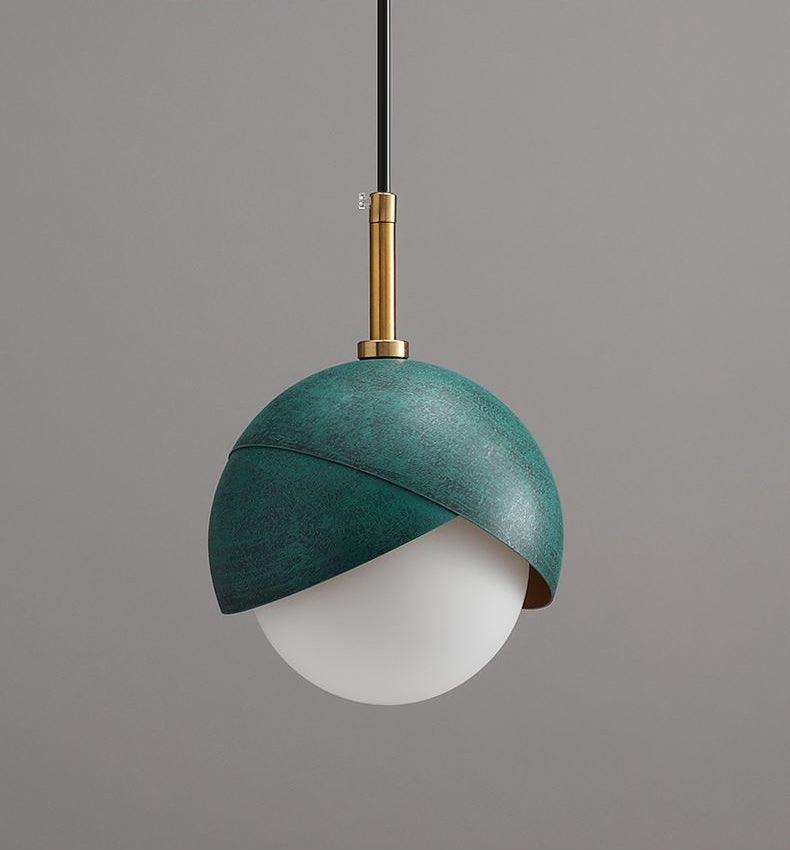 Jynara Pendant Lamp Brass Nested Opal Globe Modern