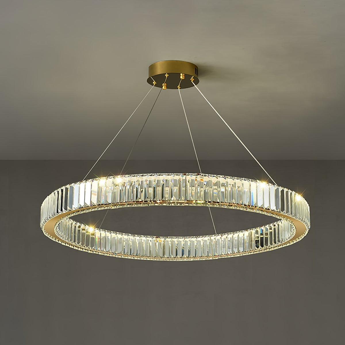 Cyrirelle Chandelier Gold Crystal Ring