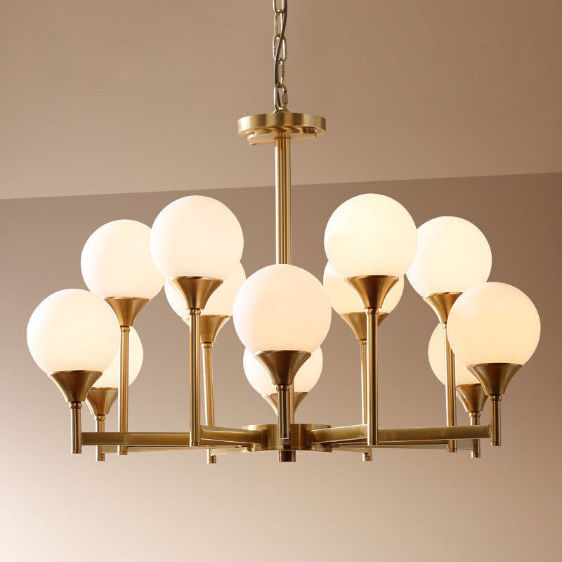 Mavex Vintage Industrial Glass Chandelier