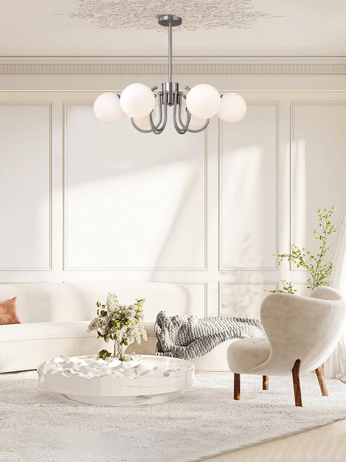 Tave Chandelier Globe Chrome Modern