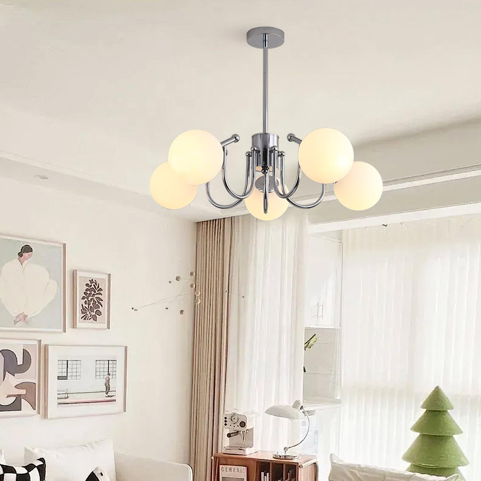 Tave Chandelier Globe Chrome Modern