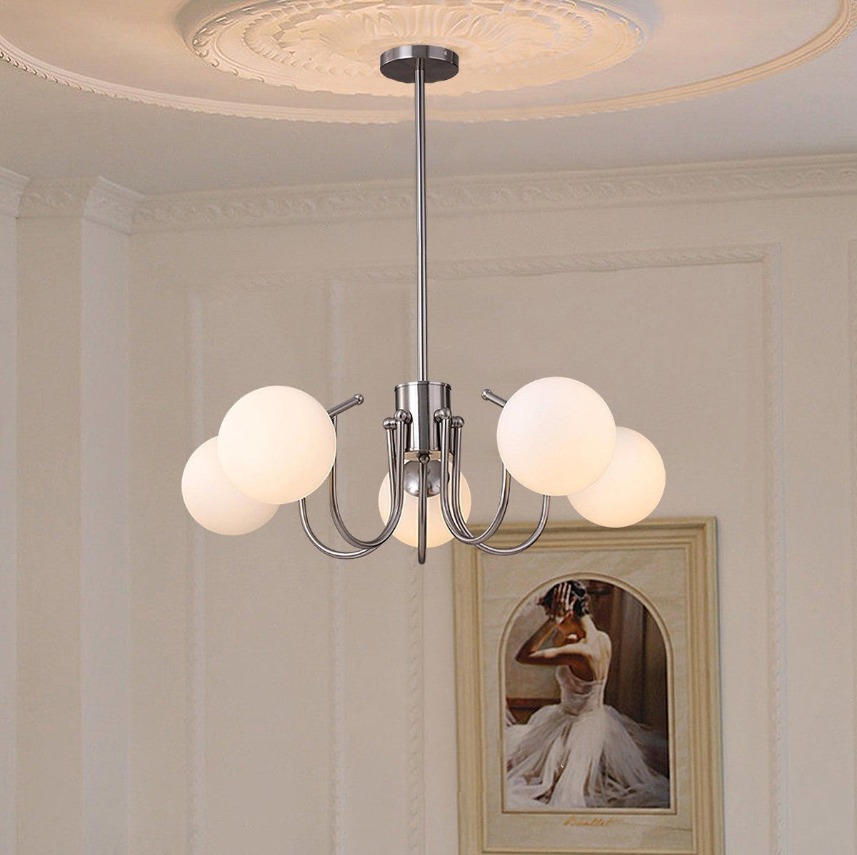 Tave Chandelier Globe Chrome Modern