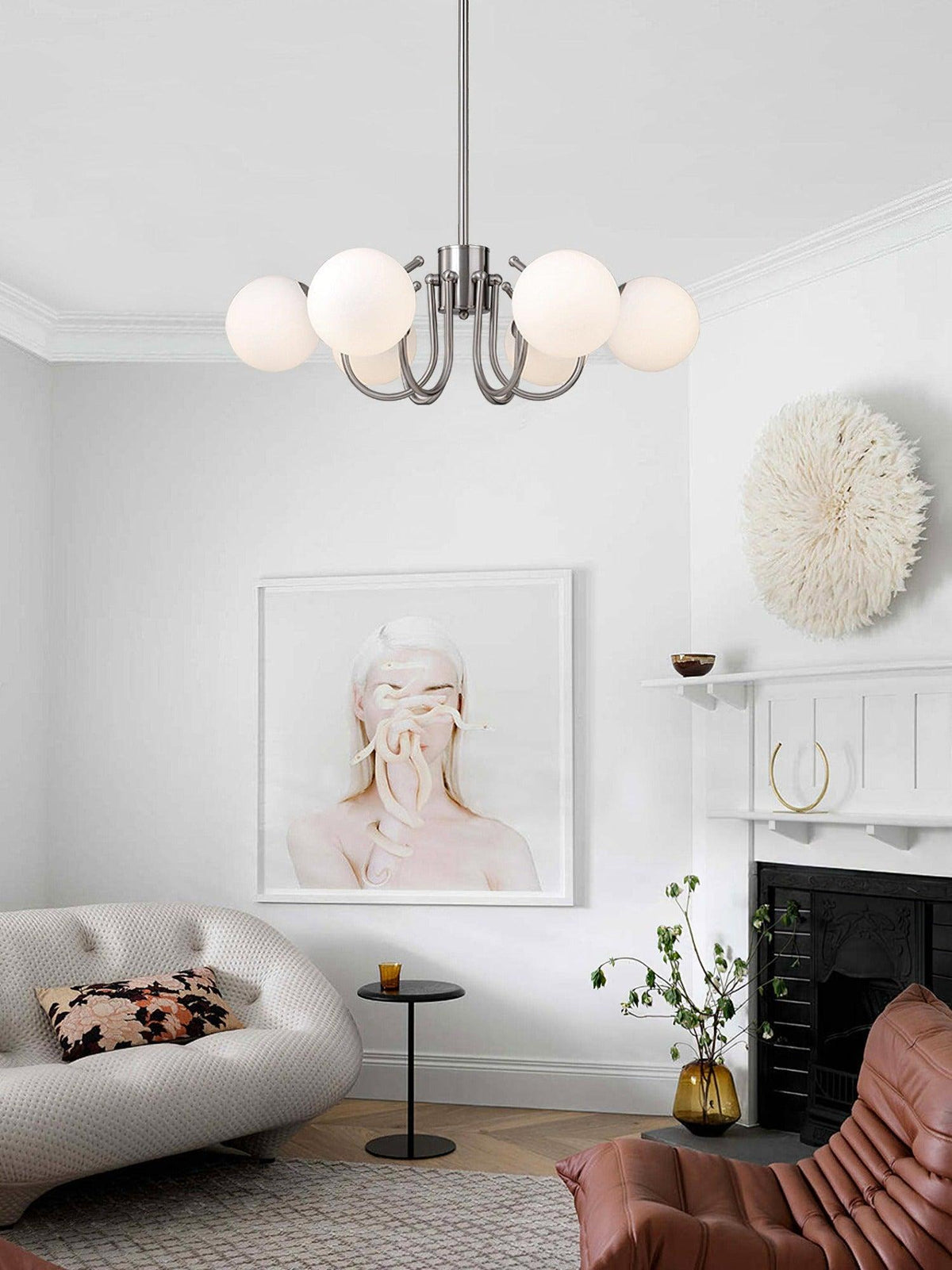 Tave Chandelier Globe Chrome Modern