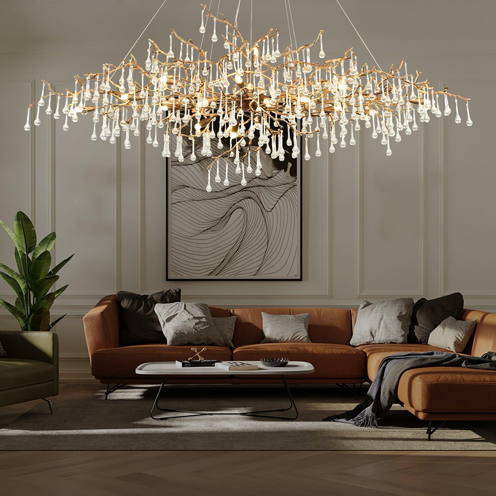 Elyeelle Chandelier Brass Crystal Branch