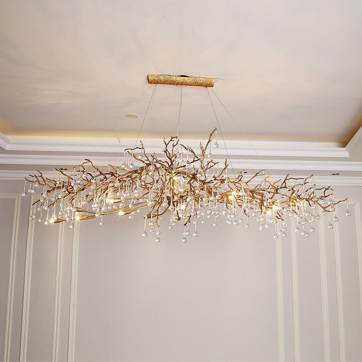 Elyeelle Chandelier Brass Crystal Branch