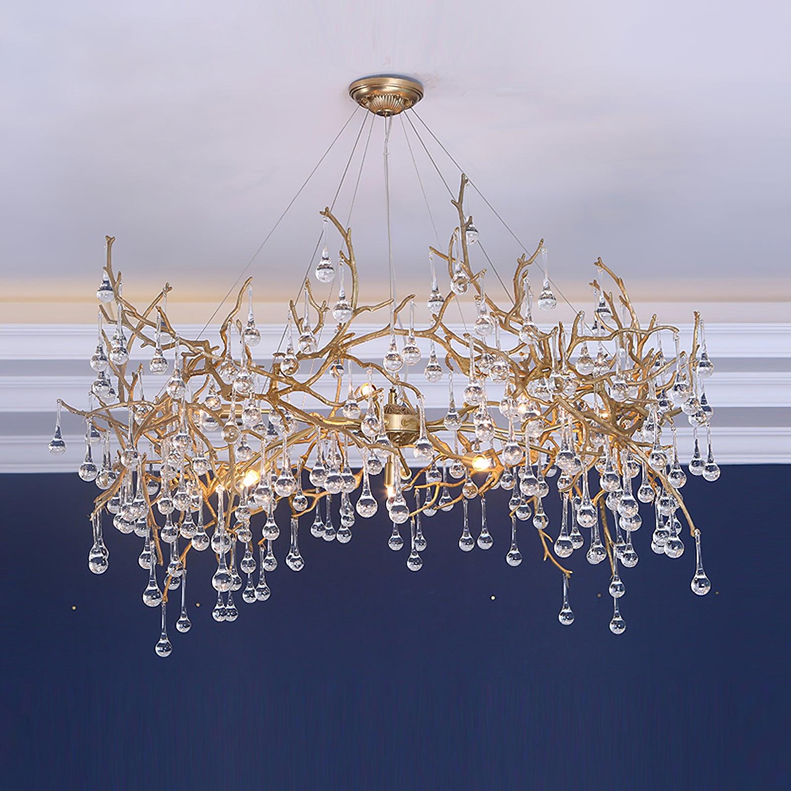 Elyeelle Chandelier Brass Crystal Branch