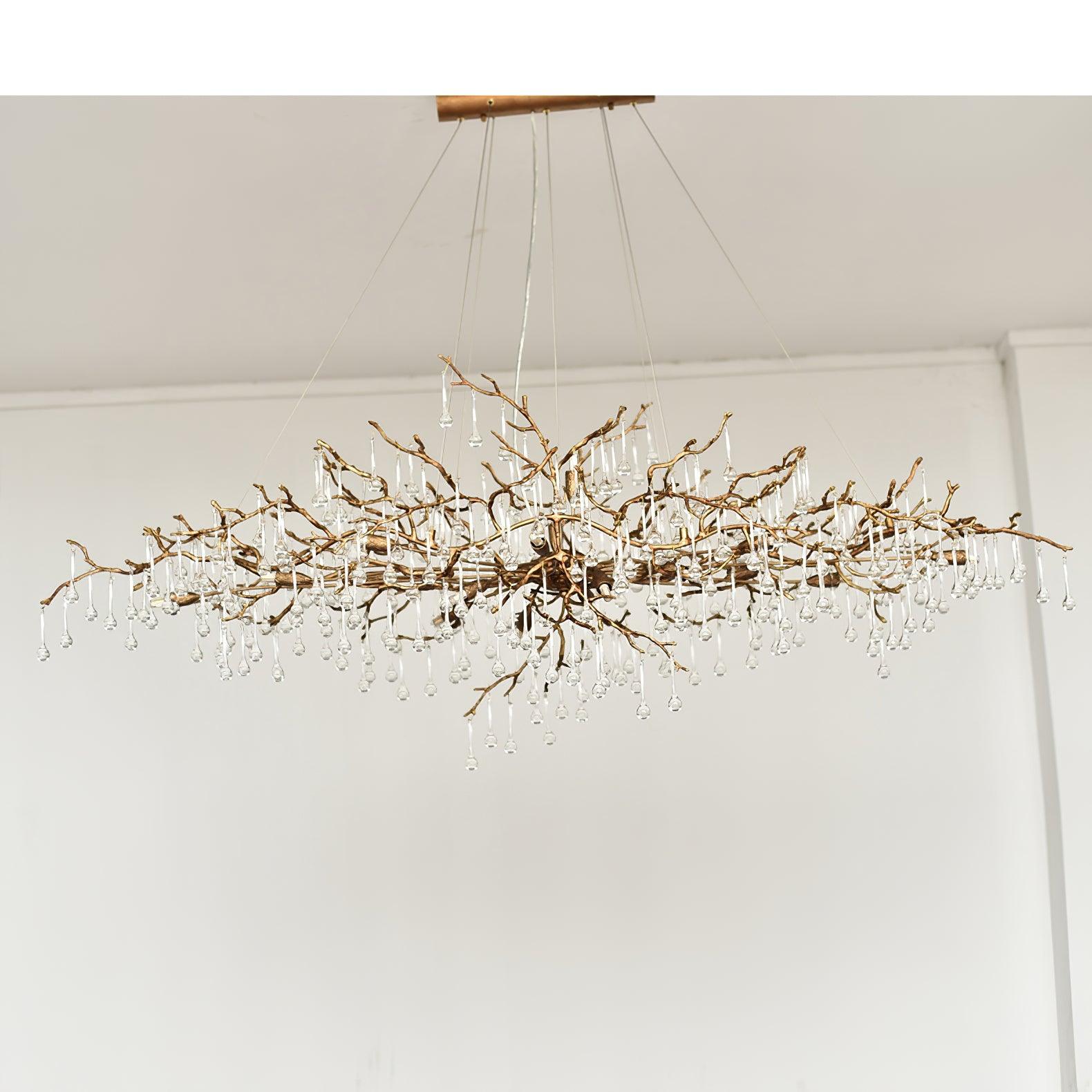 Elyeelle Chandelier Brass Crystal Branch