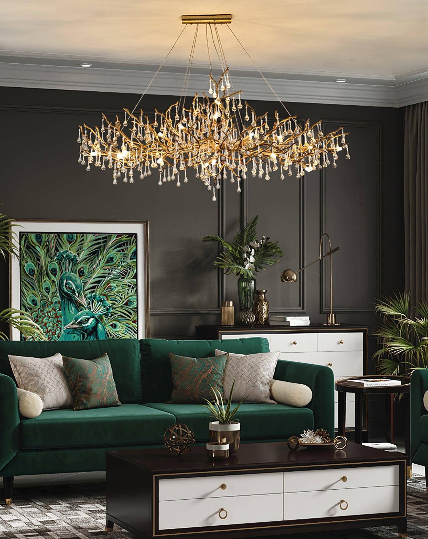 Elyeelle Chandelier Brass Crystal Branch