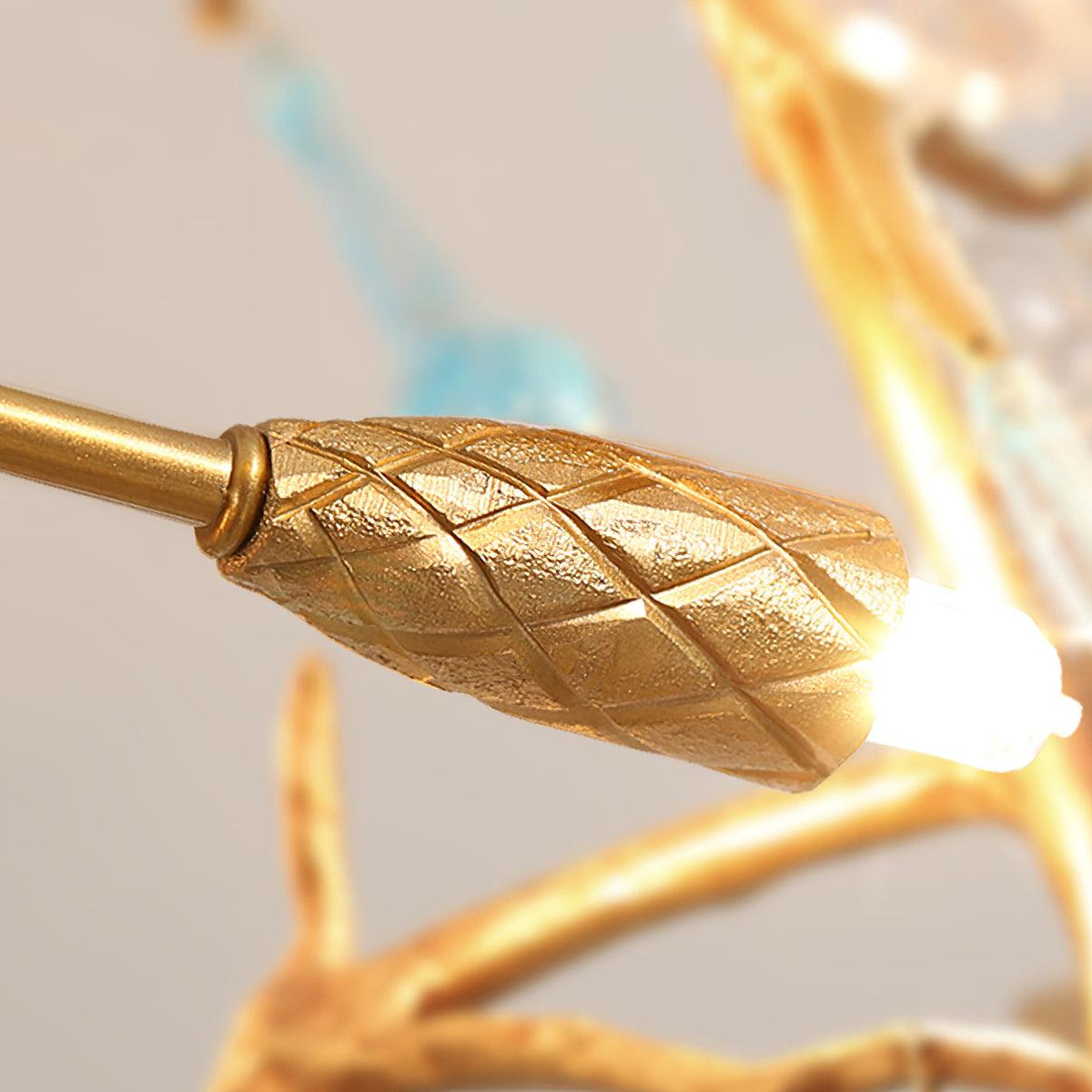 Elyeelle Chandelier Brass Crystal Branch