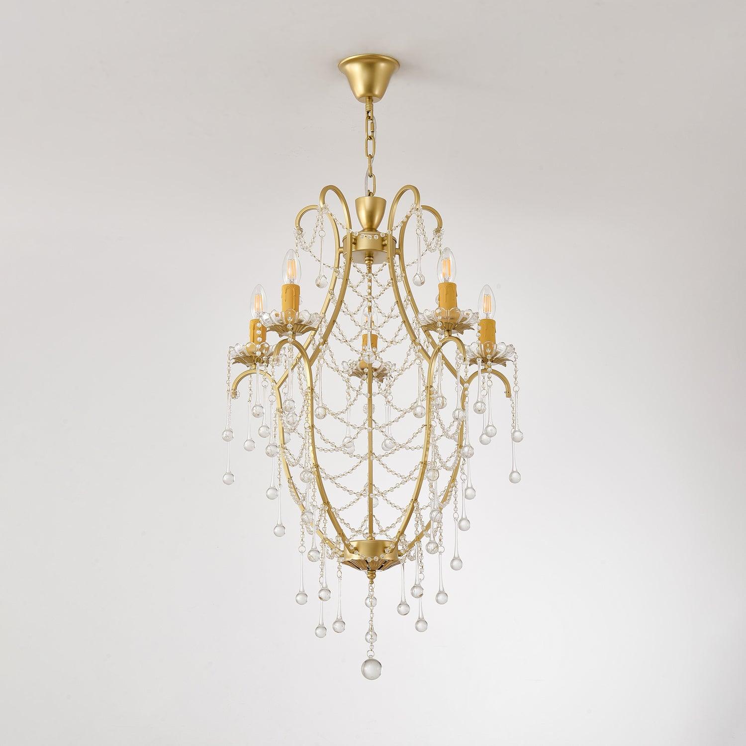 Eiriian Chandelier Birdcage Glass Drops