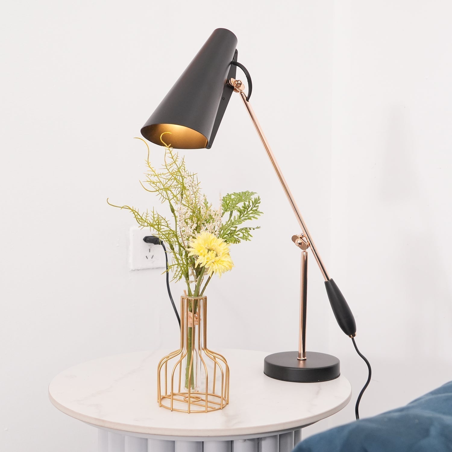 Orbix Steel Mid-Century Table Lamp