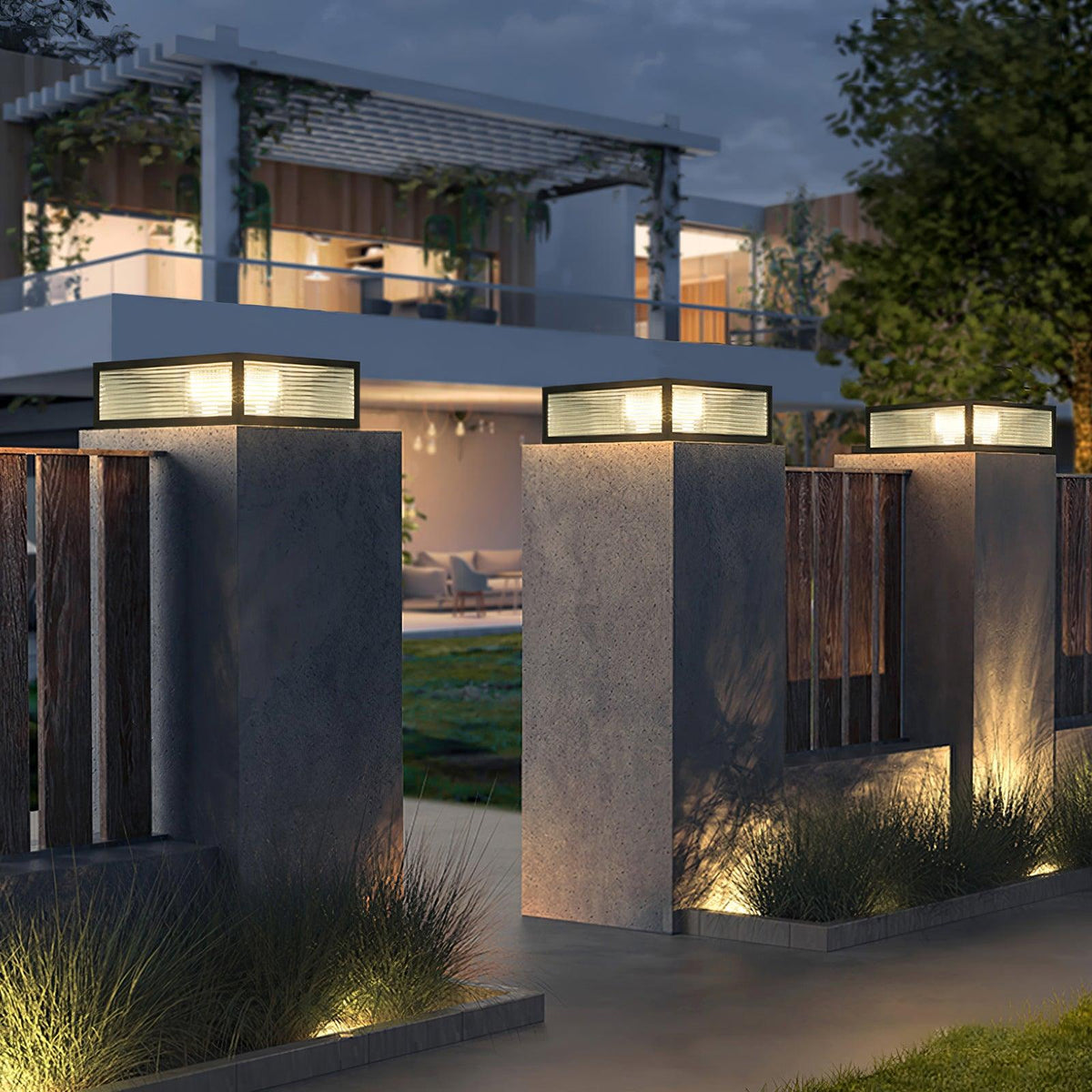 Gage Traditional Natural Glass Outdoor Light