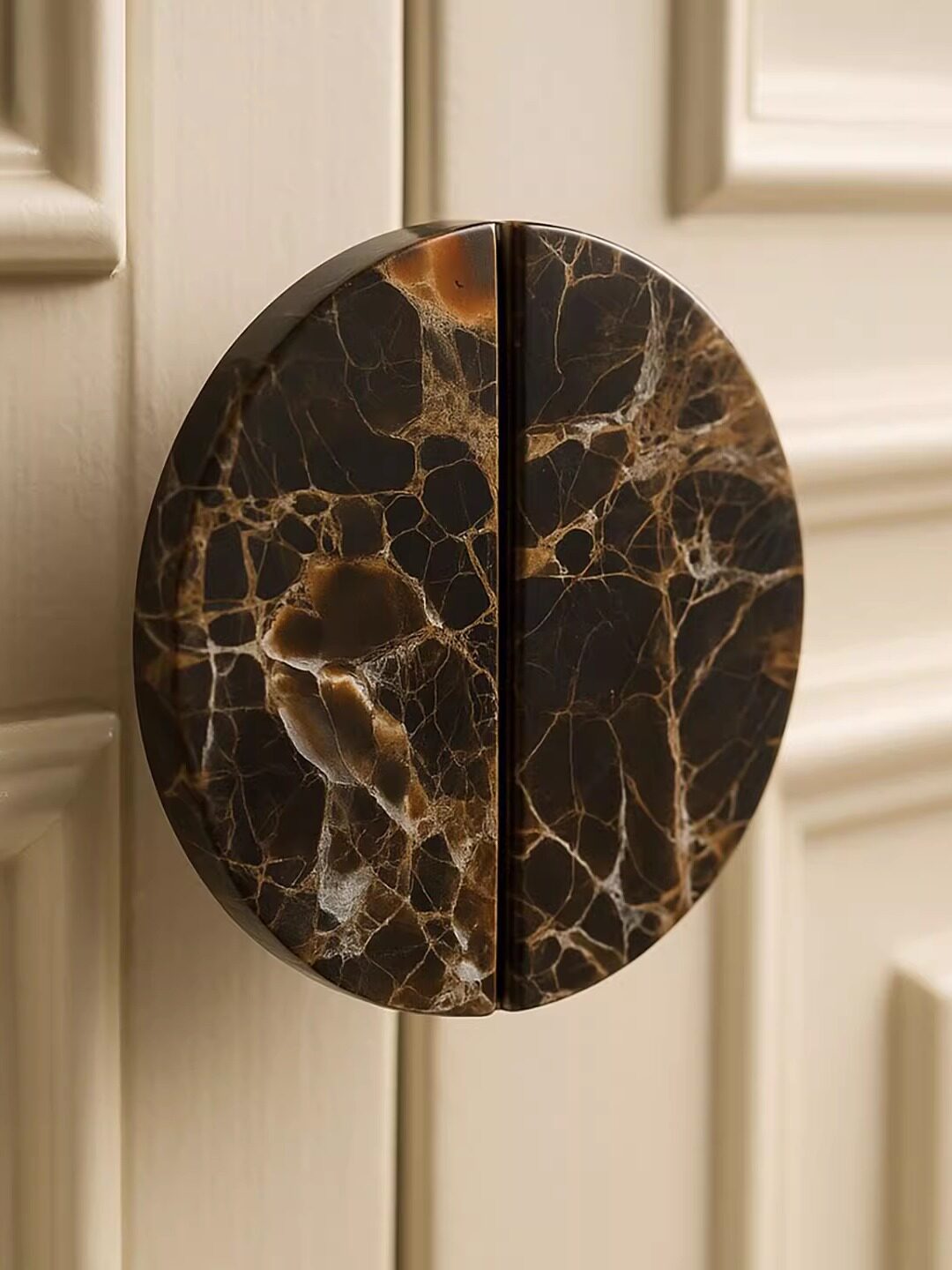 Dyrha Coffee Marble Door Handle