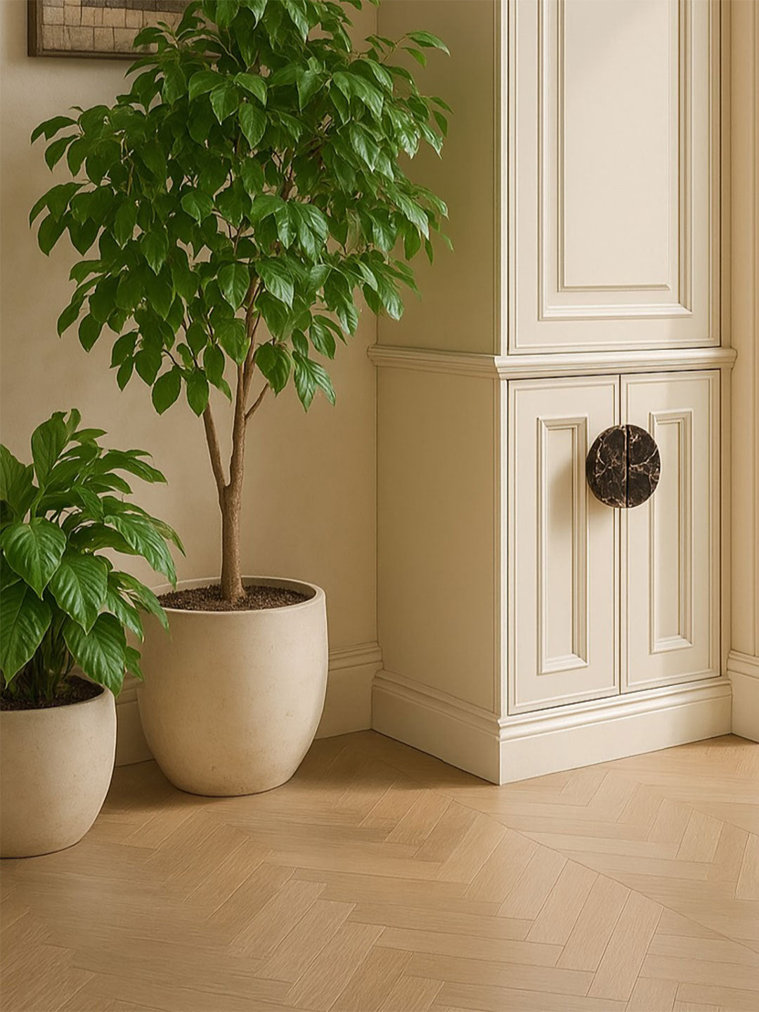 Dyrha Coffee Marble Door Handle