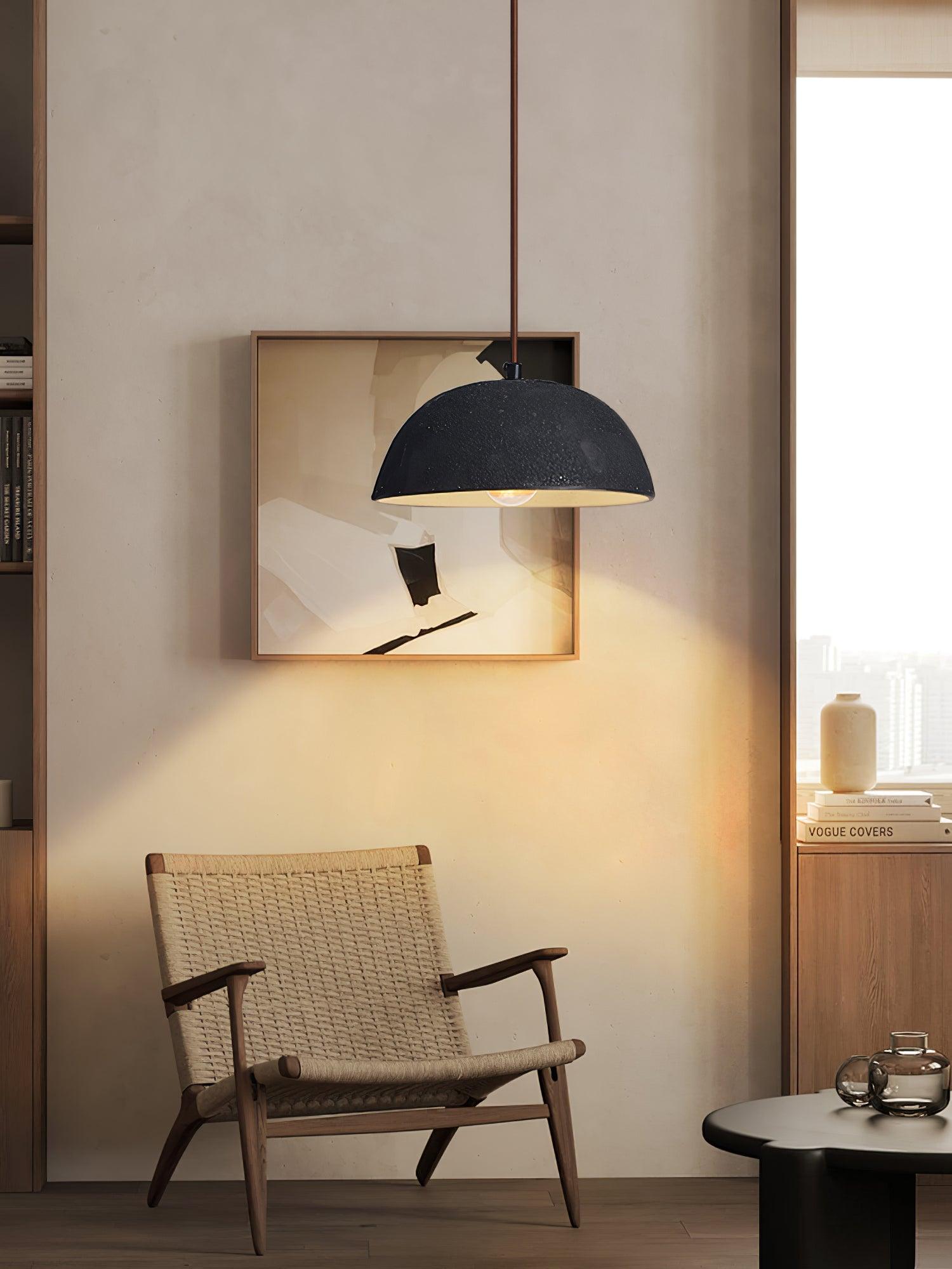 Dome Vintage Wood Pendant Lamp