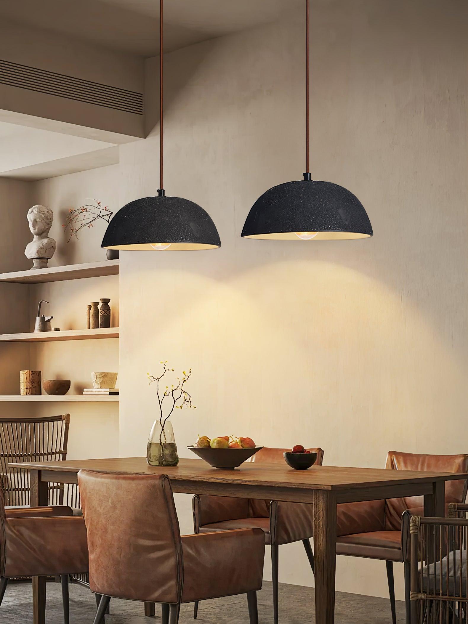 Dome Vintage Wood Pendant Lamp
