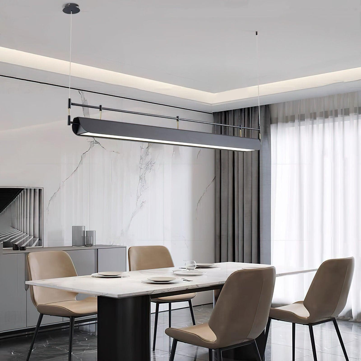 Terianora Chandelier Black Roof LED