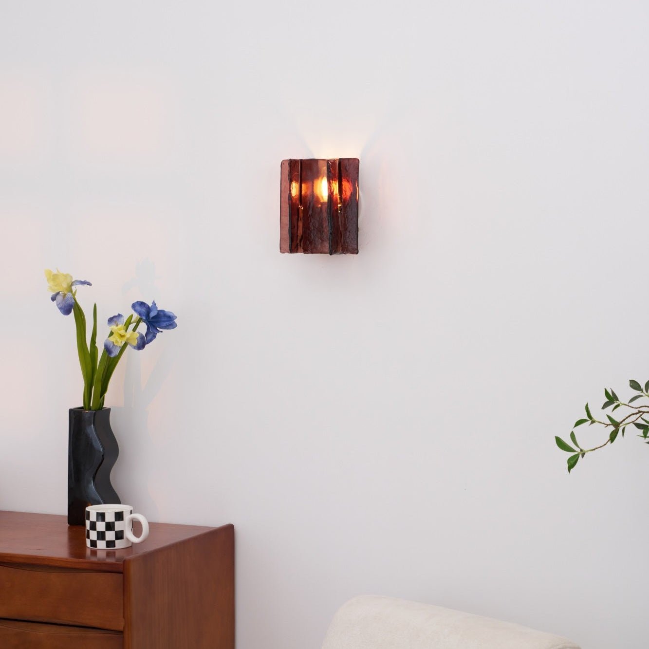 Lustra Wall Light Brass Glass Clear - Neutral Decor