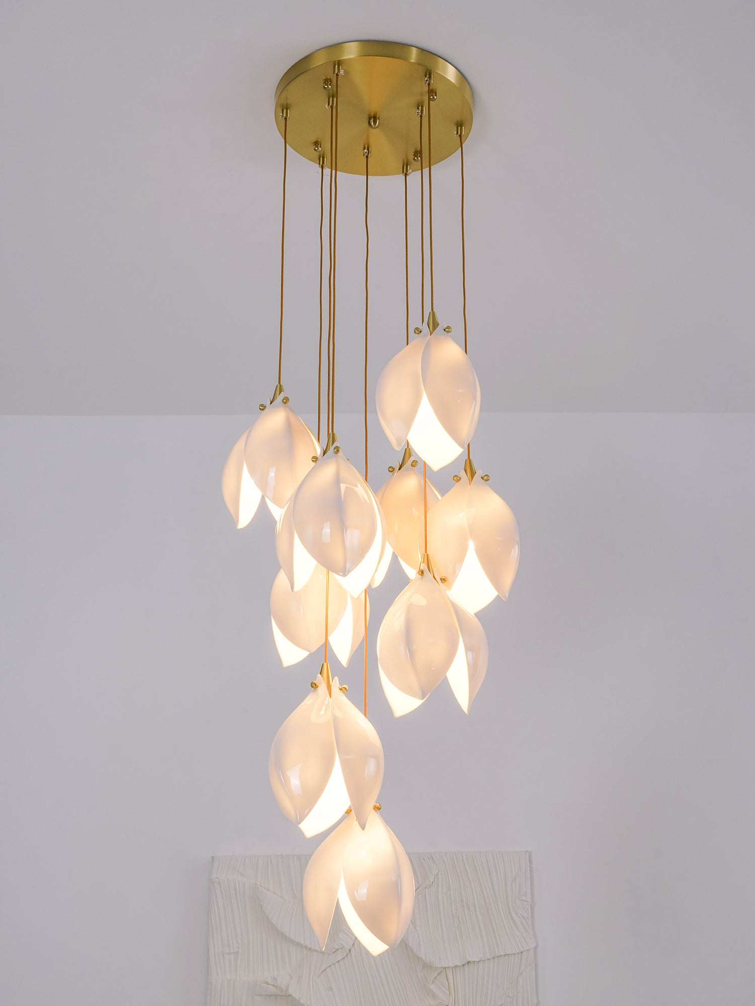 Tessa Pendant Lamp White Floral Ceramic