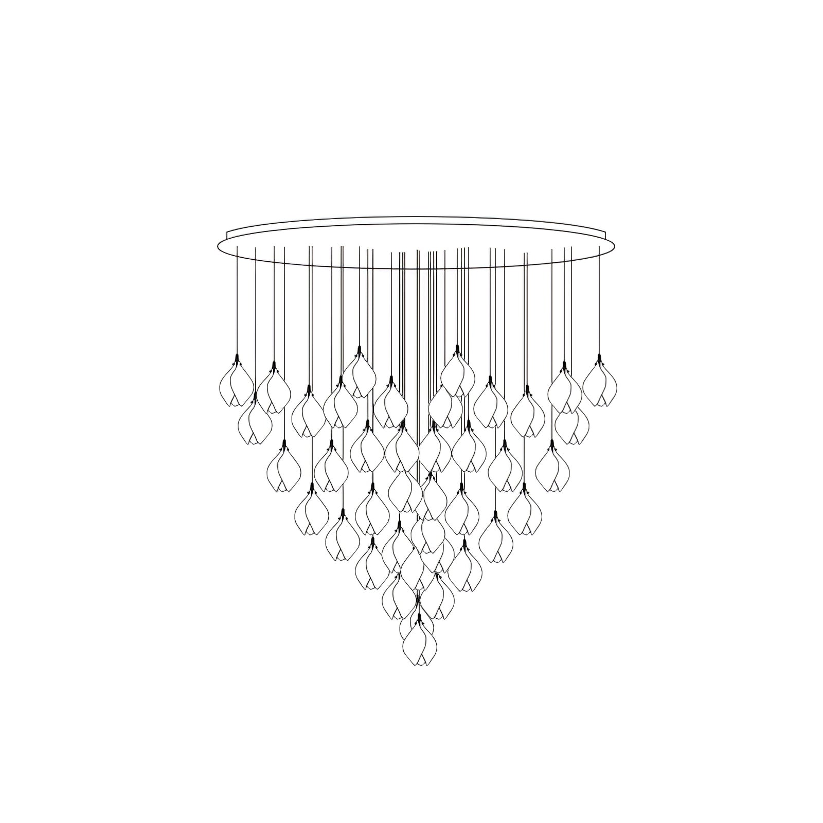 Tessa Pendant Lamp White Floral Ceramic