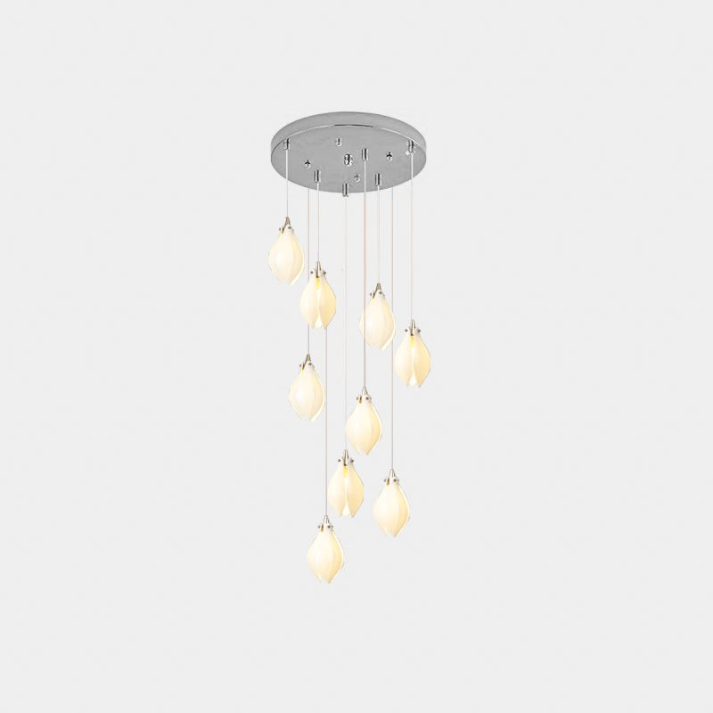 Tessa Pendant Lamp White Floral Ceramic