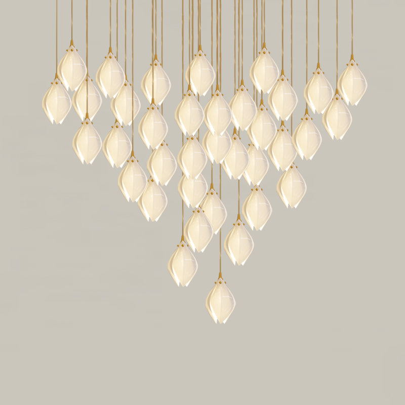 Tessa Pendant Lamp White Floral Ceramic