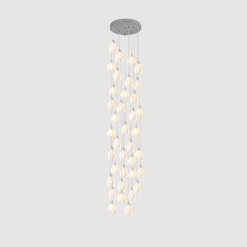 Tessa Pendant Lamp White Floral Ceramic