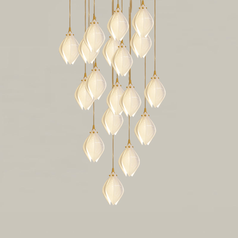 Tessa Pendant Lamp White Floral Ceramic