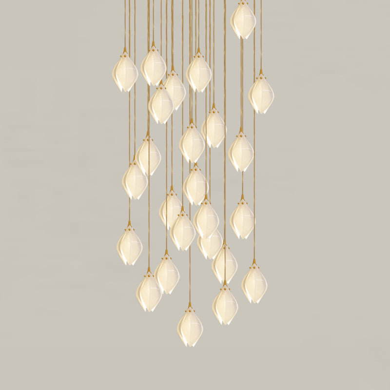 Tessa Pendant Lamp White Floral Ceramic