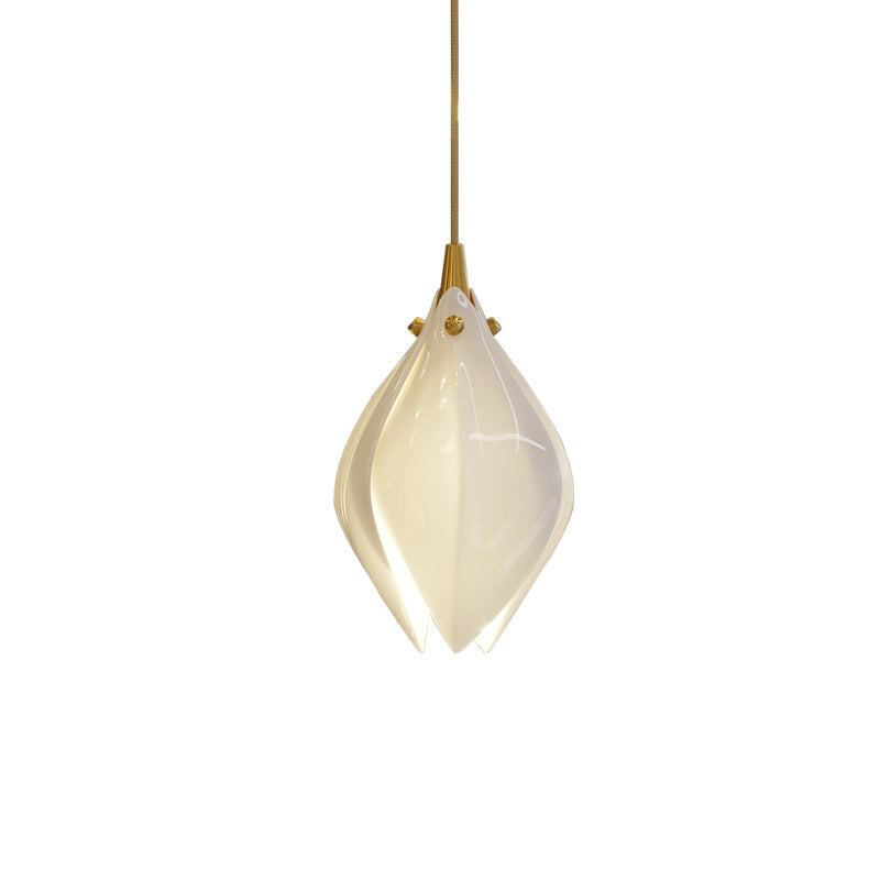 Lustra Pendant Lamp White Floral Ceramic - Neutral Decor