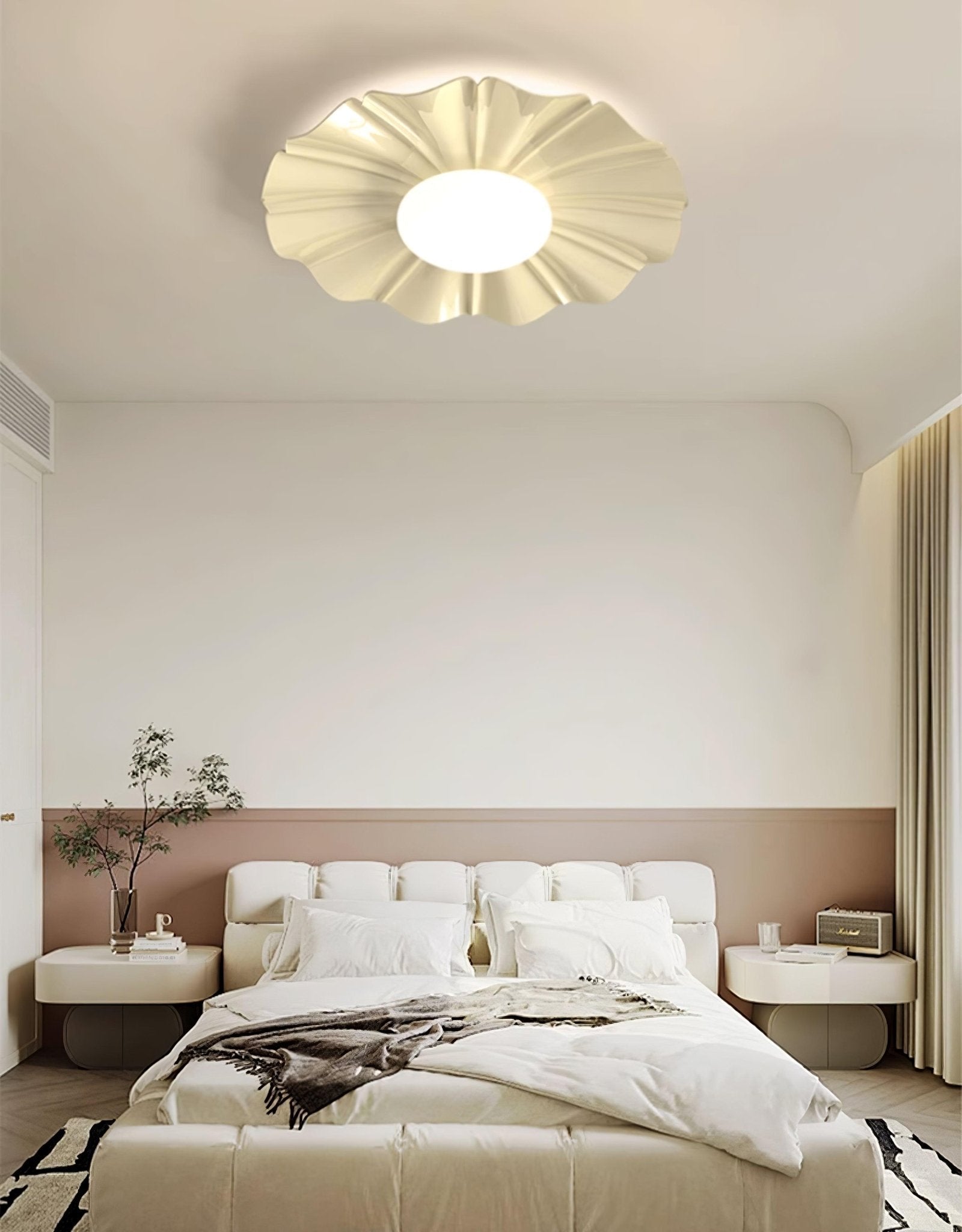 Oriiraya Ceiling Light Gold LED Scalloped for Bedroom