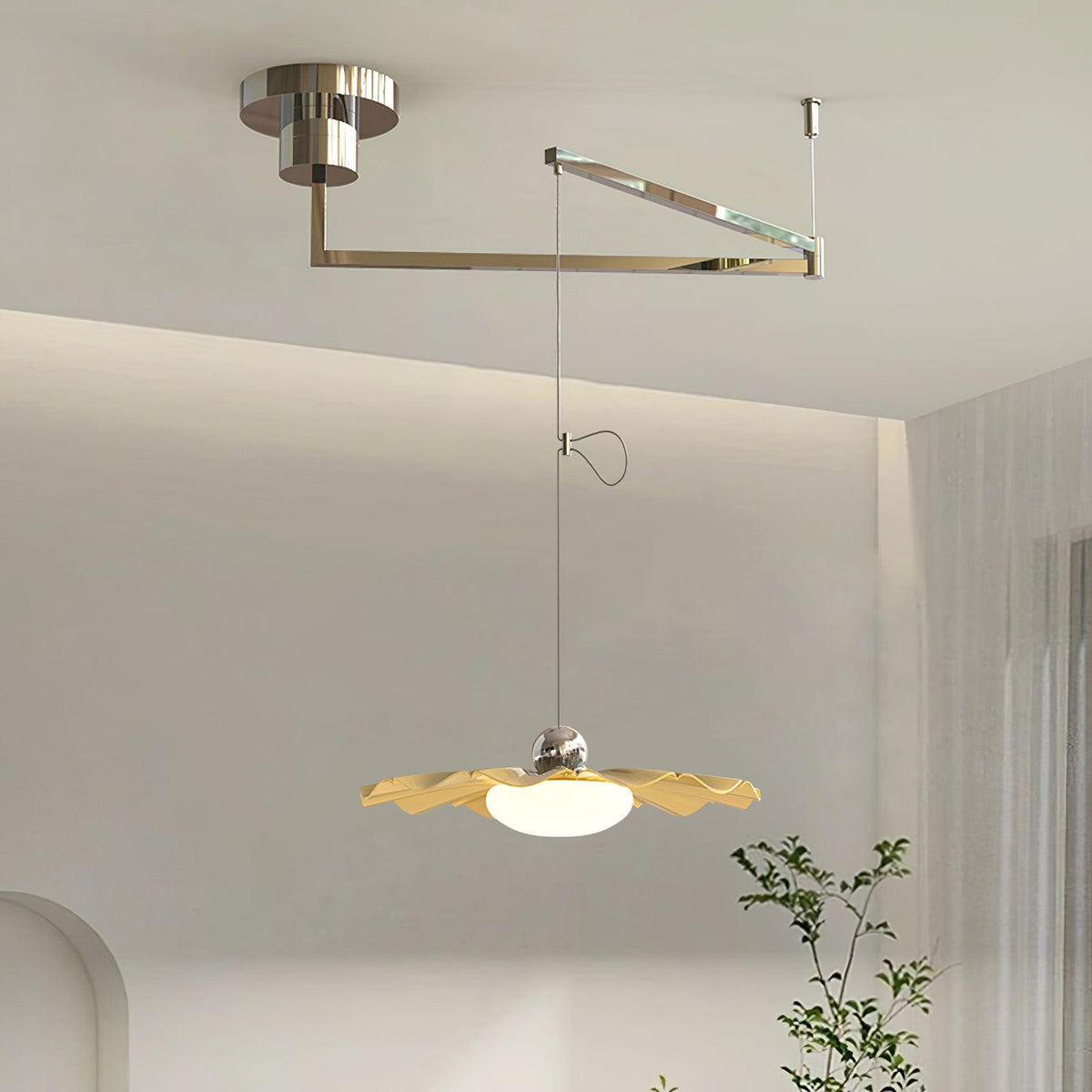 Oriinia Pendant Light Brass Acrylic Dining