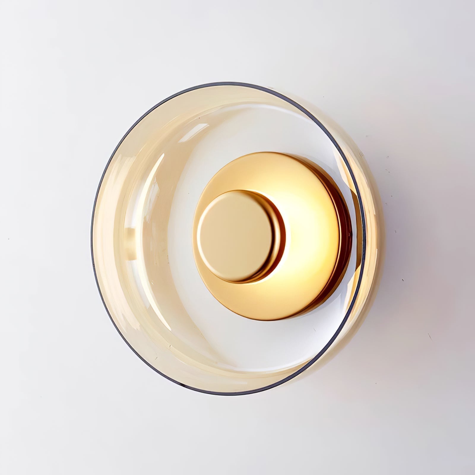 Aether Brass Glass Wall Light