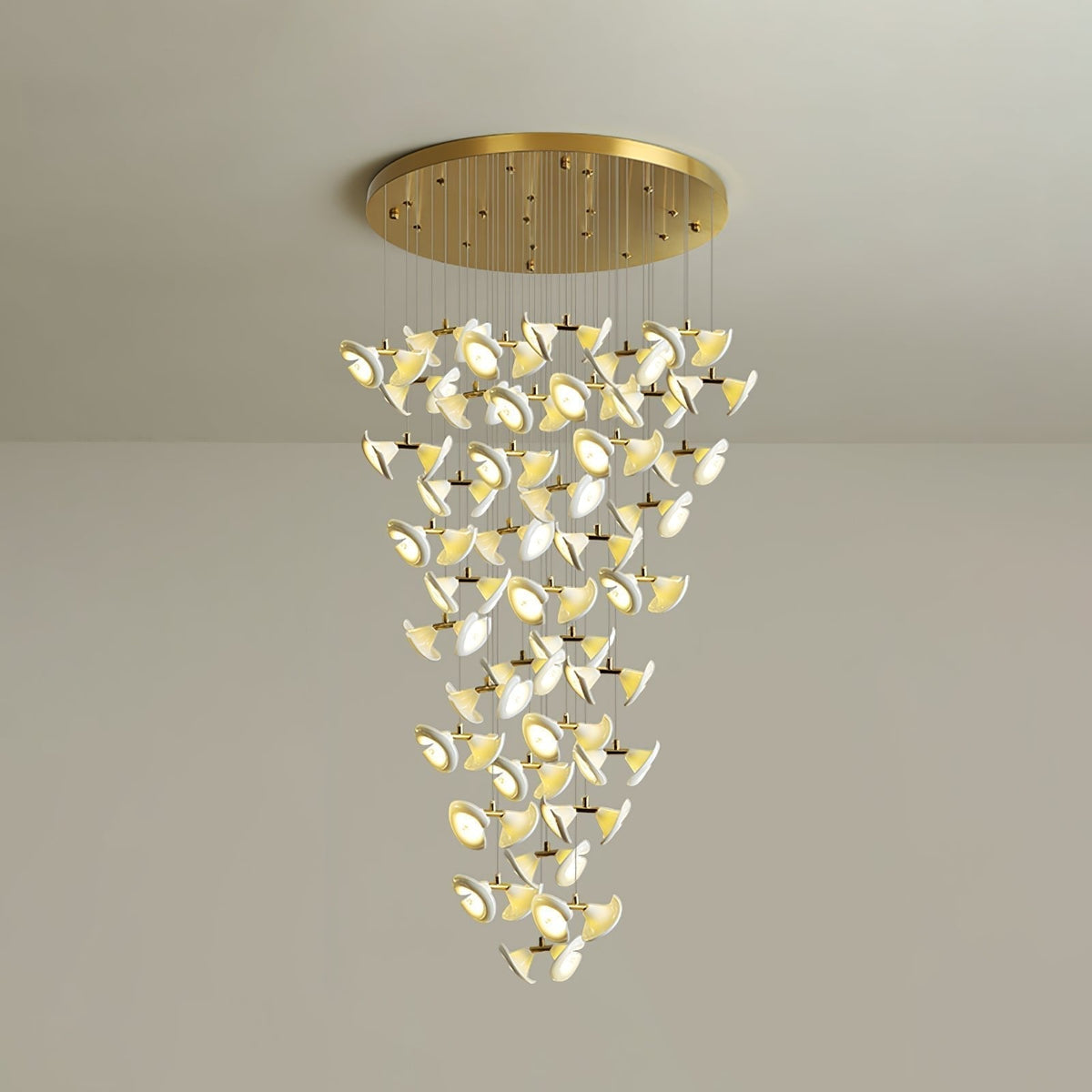 Ernoreth Art Deco Ceramic Chandelier