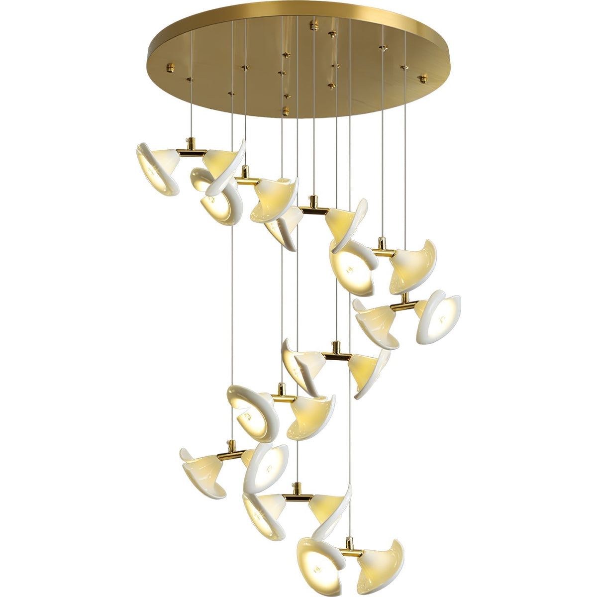 Ernoreth Art Deco Ceramic Chandelier