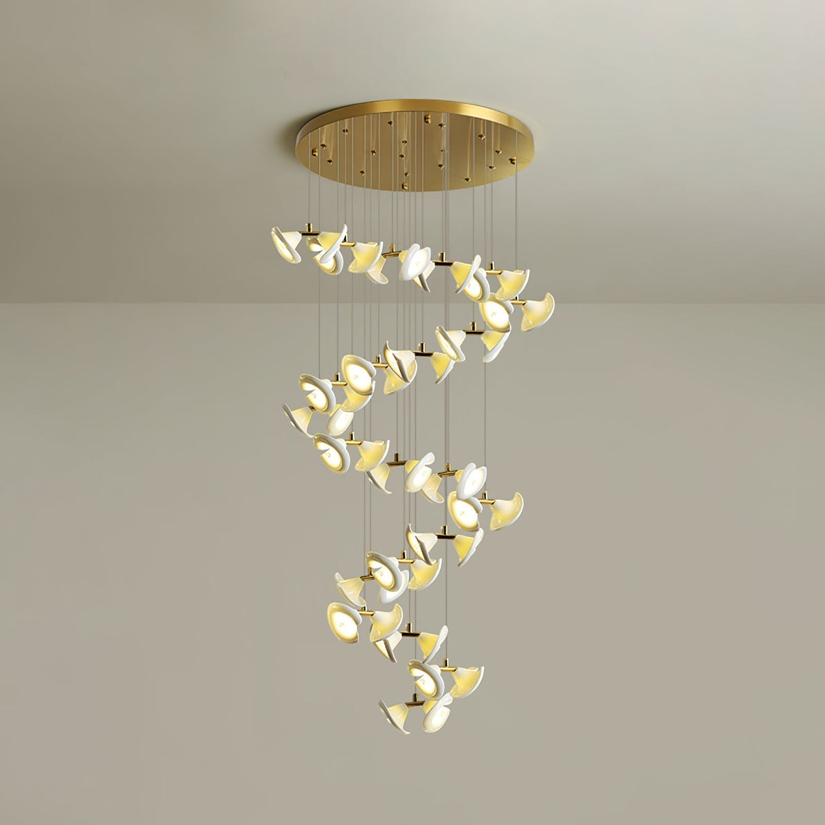 Ernoreth Art Deco Ceramic Chandelier