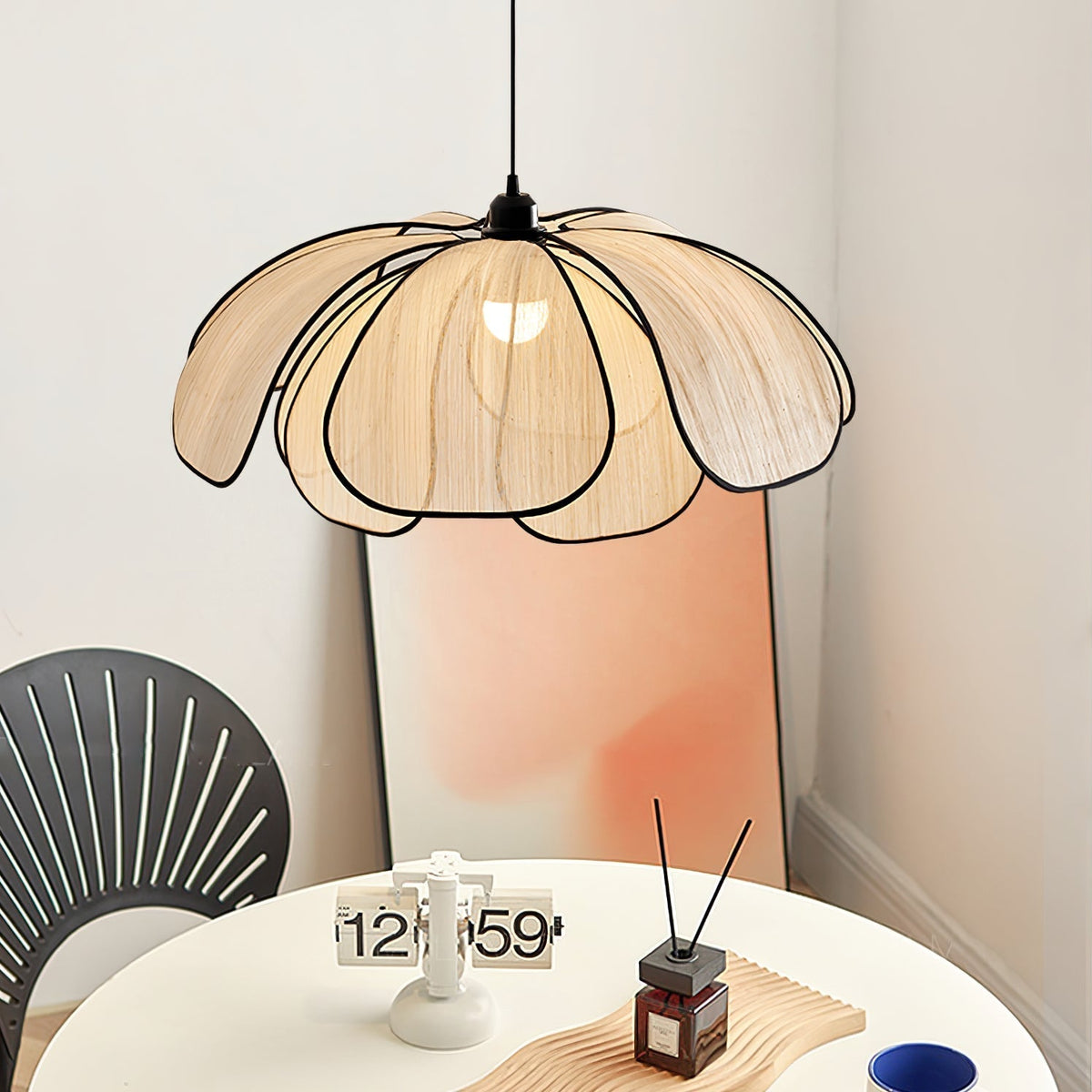 Elthaus Blossom Leaf Fiber Pendant Lamp