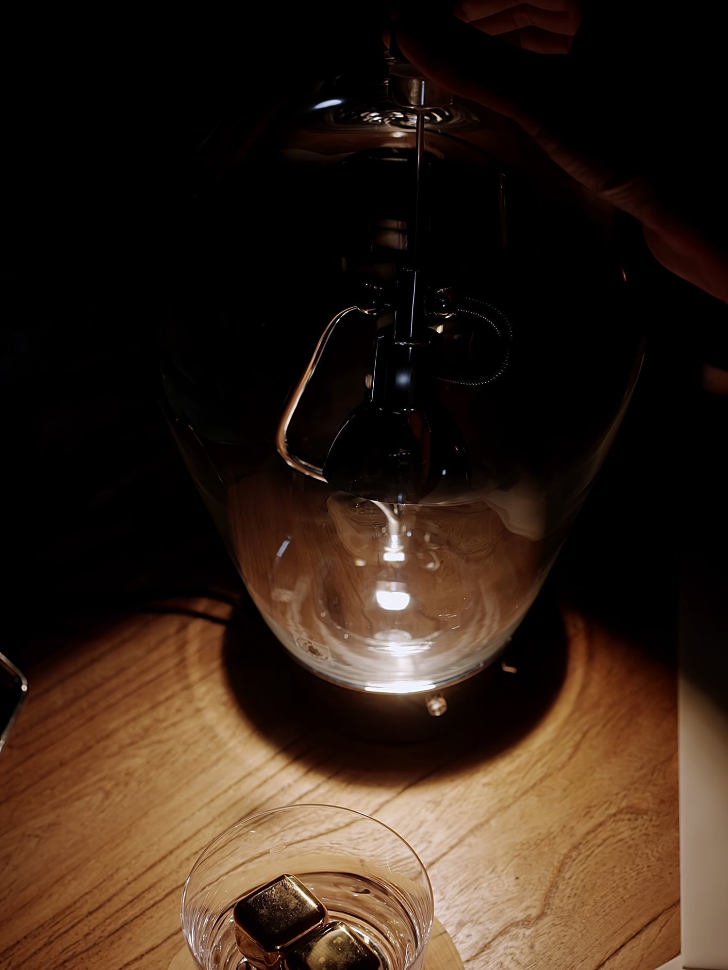 Veroce Glass Industrial Table Lamp
