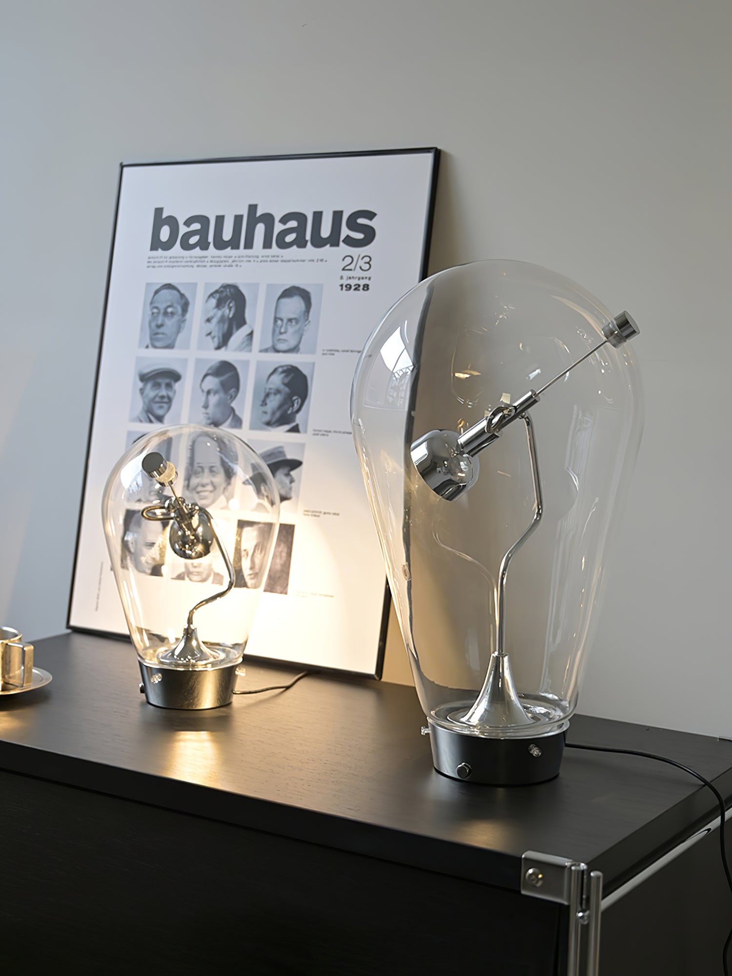 Veroce Glass Industrial Table Lamp