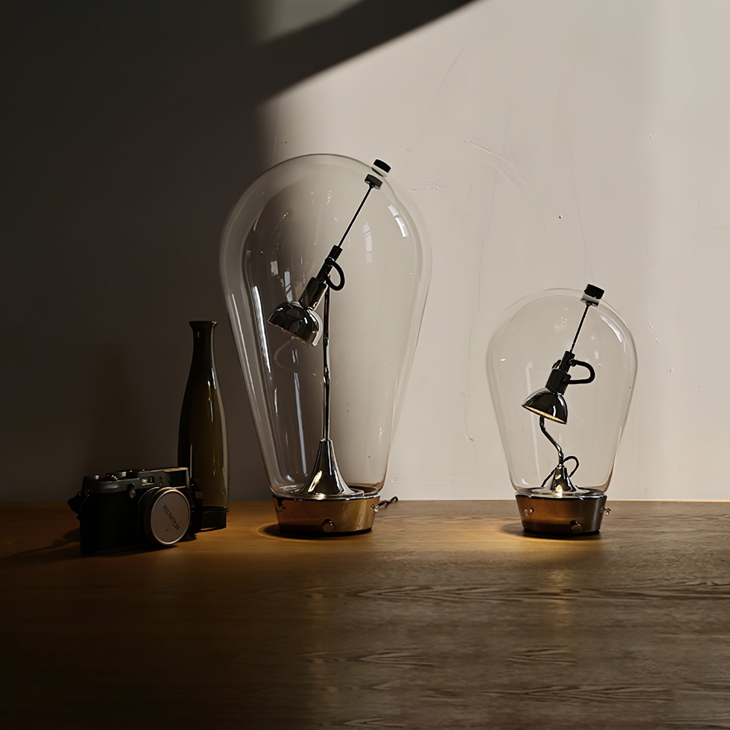 Veroce Glass Industrial Table Lamp