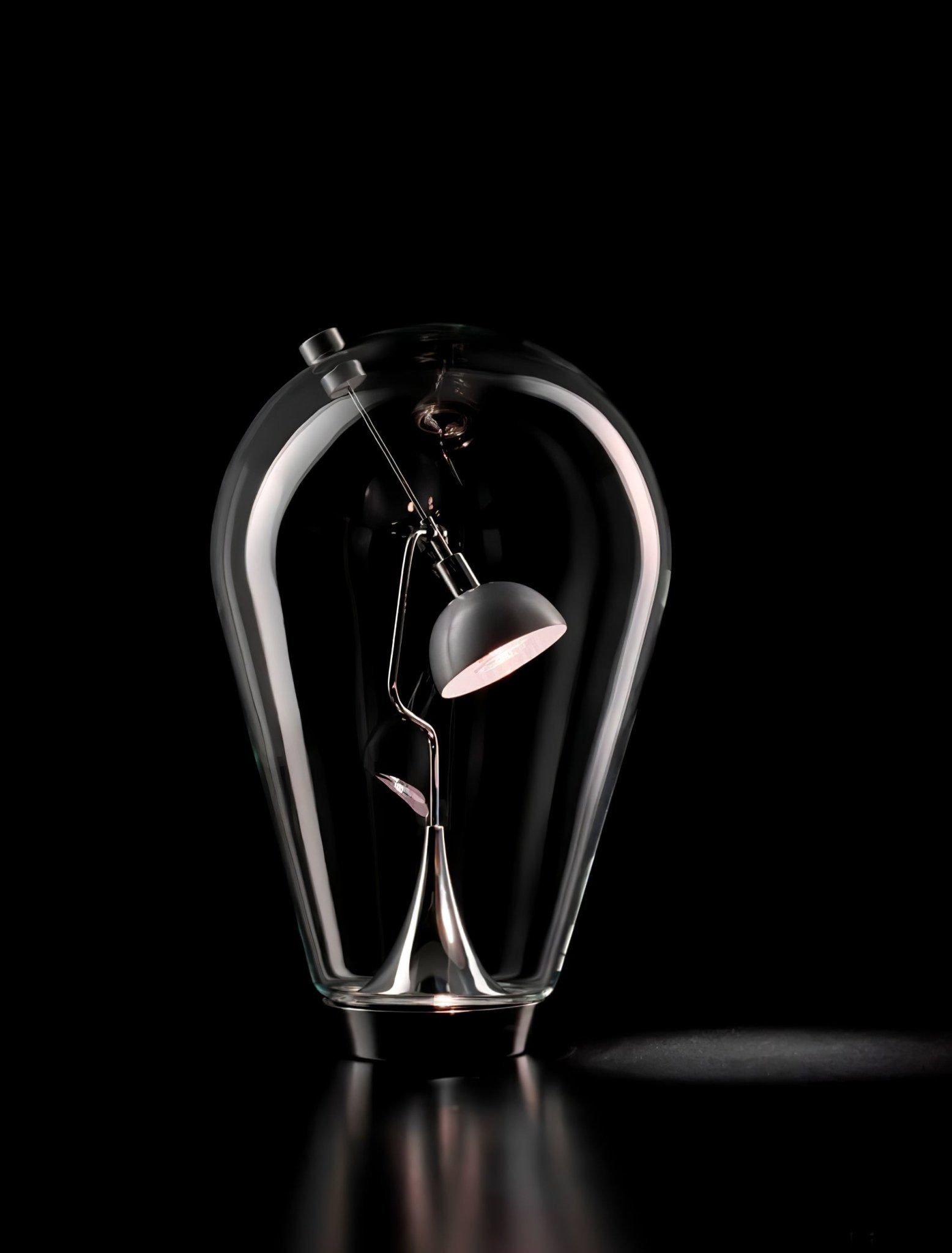 Veroce Glass Industrial Table Lamp