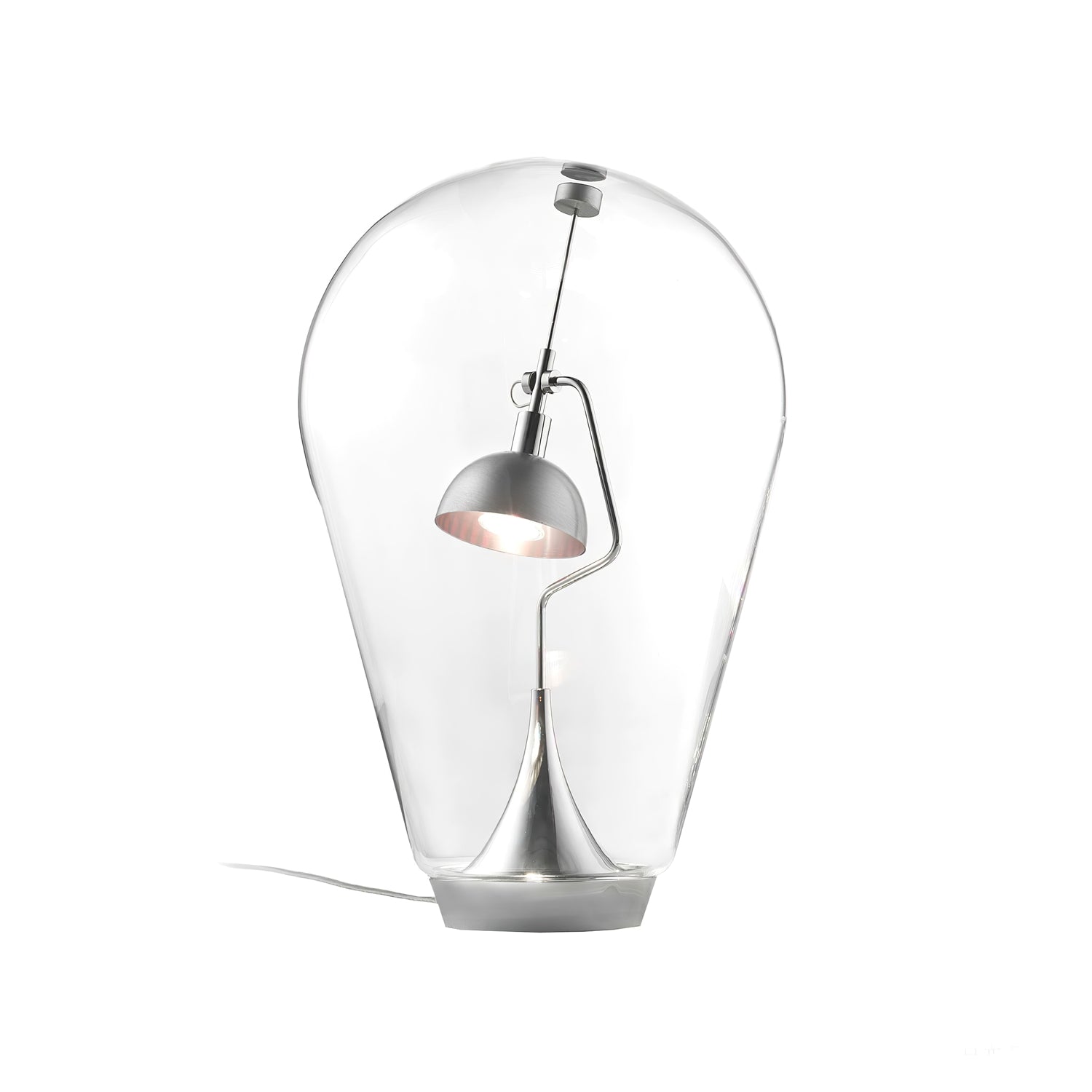 Veroce Glass Industrial Table Lamp