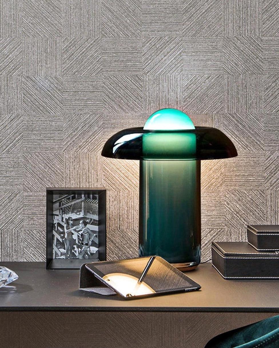 Navlen Green Glass Table Lamp