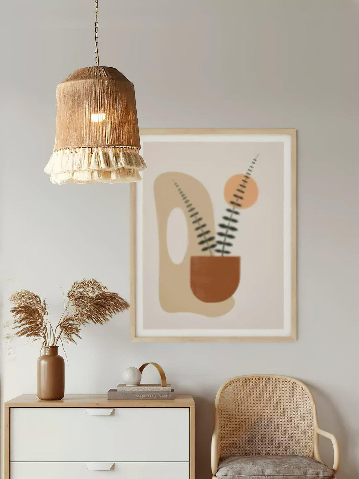 Serenenne Pendant Lamp Cotton Tassels for Living Room