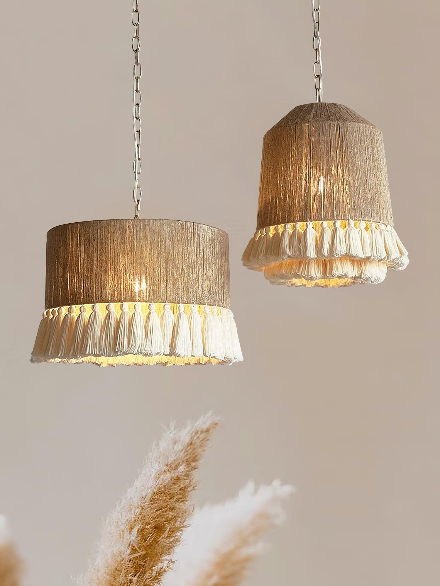 Serenenne Pendant Lamp Cotton Tassels for Living Room