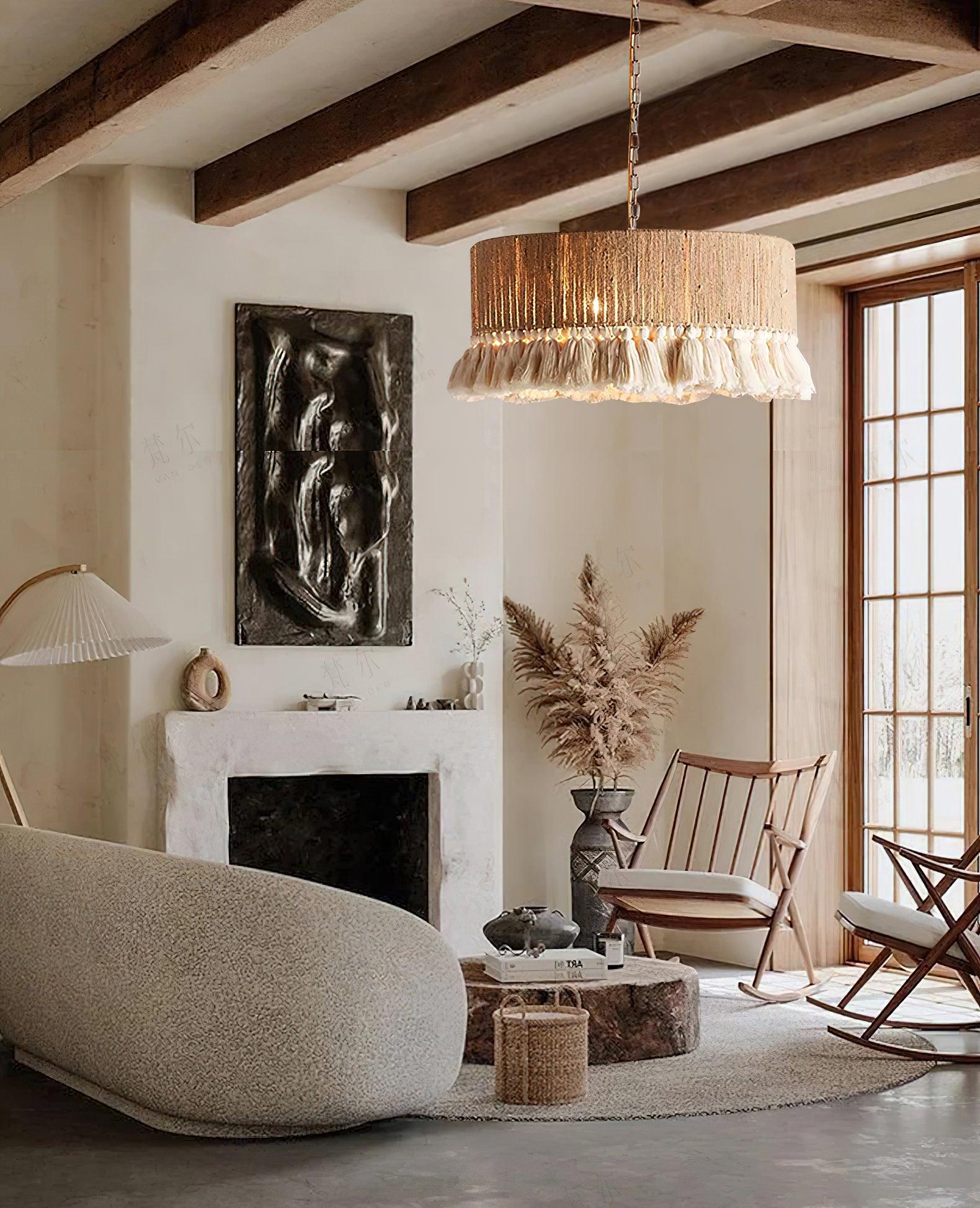 Serenenne Pendant Lamp Cotton Tassels for Living Room