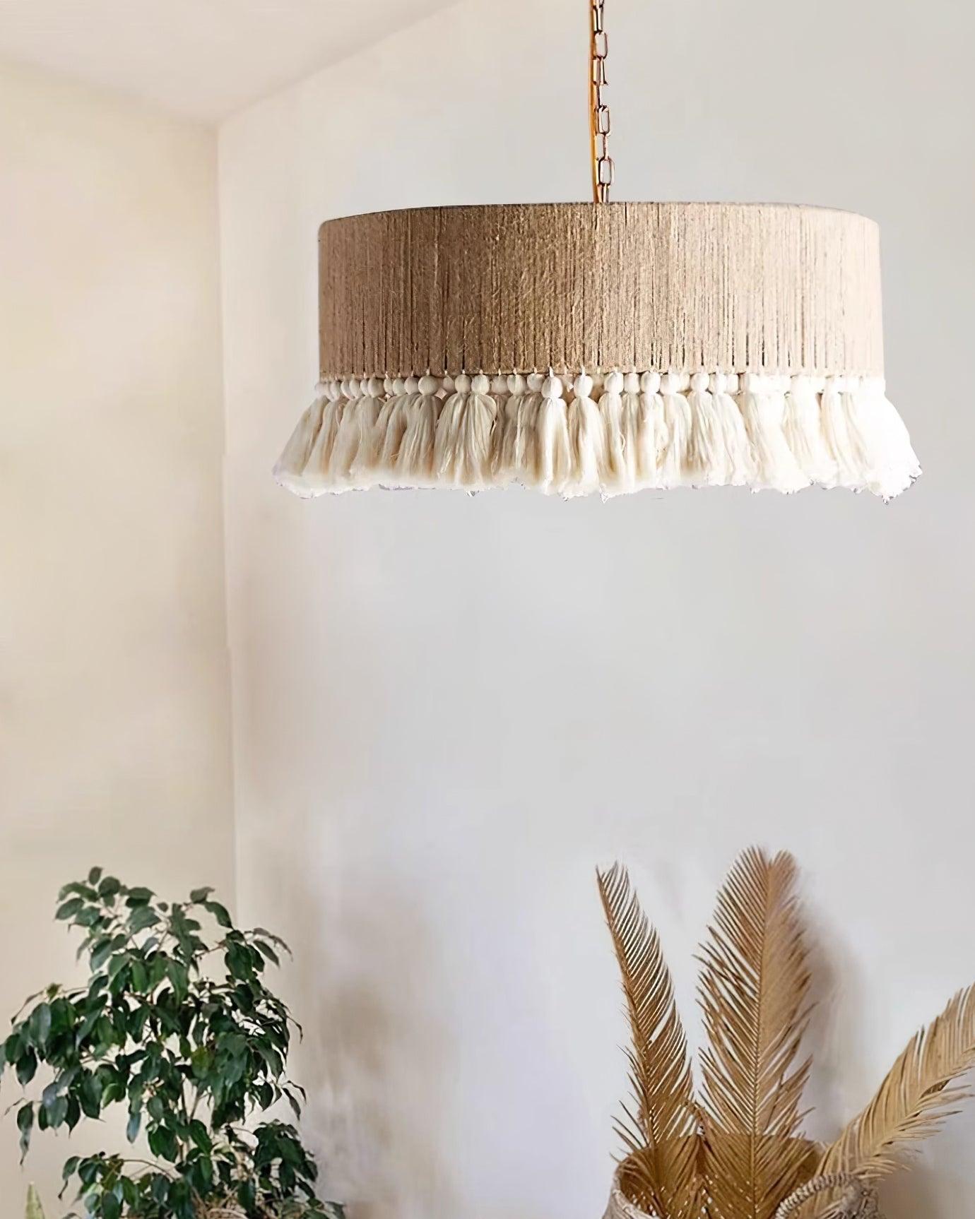 Serenenne Pendant Lamp Cotton Tassels for Living Room