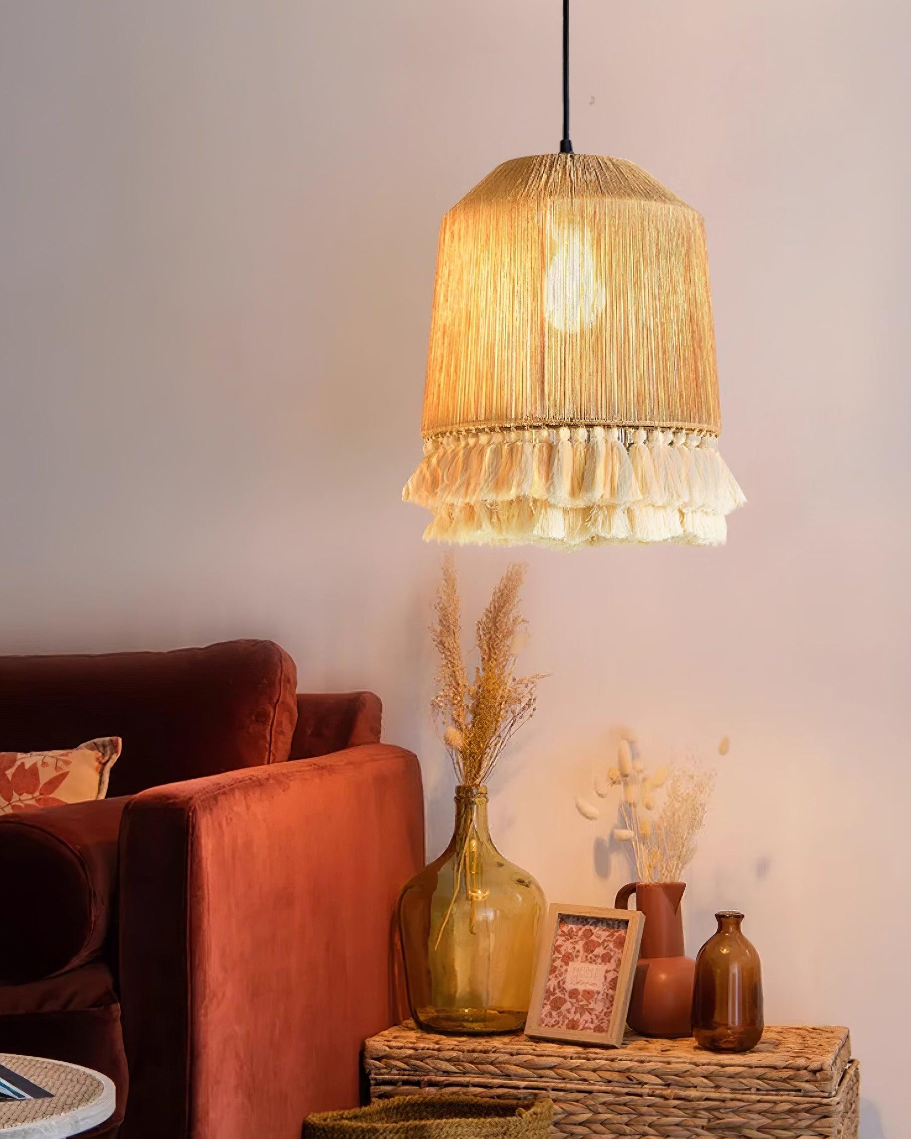 Serenenne Pendant Lamp Cotton Tassels for Living Room