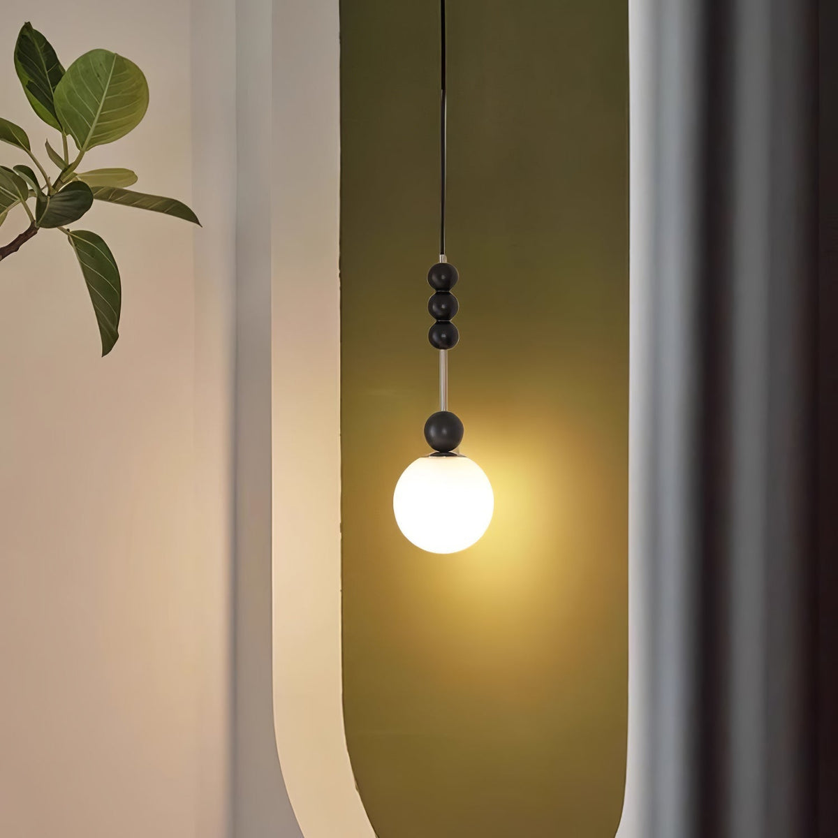 Miraleth Minimalist Wood Pendant Lamp
